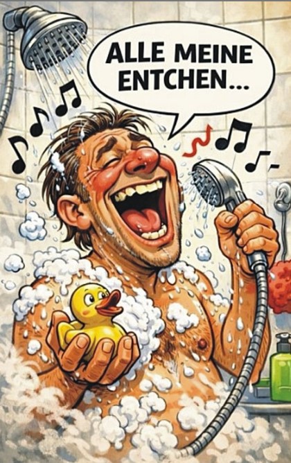 Singen unter der Dusche